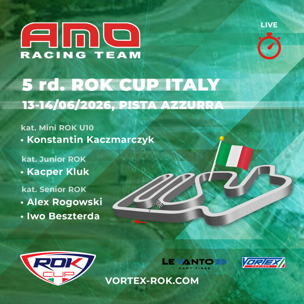 AMO Racing Team przed 5. rundą ROK Cup Italy w Jesolo